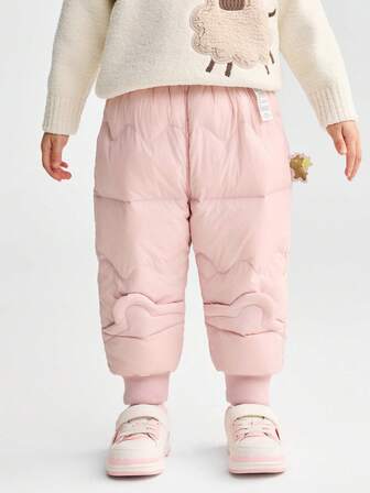 Balabala 2025 Flickor Termofodrade Dunbyxor, Vintervarma Joggingbyxor, Unisex Ung Flickor