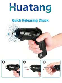 HuaTang 45 en 1 Recargable Inalámbrico Inalámbrico Destornillador Eléctrico - Negro - Ver 3