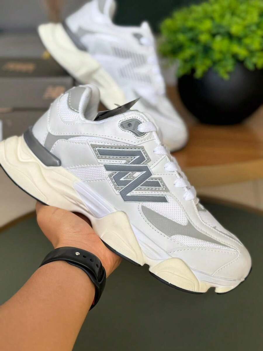 Promotion: NEW Premium Tennis Shoes With Soft Cushions And 12 Springs, For Gym, Training, And Running - Men's And Women's - NB TRẮNG BẠC - Xem 1
