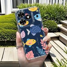 Funda de teléfono Fish School Wandering compatible con Transsion Hot10 Hot10s Hot12 Hot12Play Hot20 Hot20Play Hot20i Hot20S Hot30Play Hot30i Hot40 40Pro Note30 Note305G Note30Pro4G Pop7 Pop7Pro SparkGo2023, funda de teléfono TPU a prueba de golpes de cobertura completa, funda protectora de moda simple y suave a prueba de golpes - Colores mixtos - Ver 8