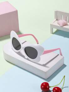 1 Stück Mädchen 4-8 Jahre süße und niedliche Schleifenrahmen Modebrillen, geeignet für Urlaubsfeiern, Geschenke und Outfit-Kombinationen