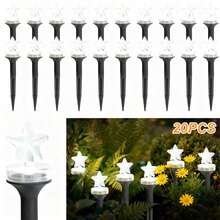 20/10 LED Solar Garden Lights, Solar Outdoor String Lights, Button Control, 8 Flashing Modes, Suitable For Various Holiday Decorations, Courtyards, Lawns, Gardens, Villas, Valentine's Day Decor Lighting - Black - View 14