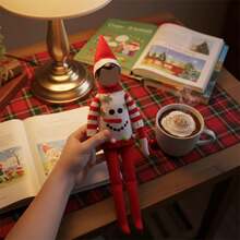 30厘米书架娃娃针织毛衣套装，俏皮可爱，适合派对、节日装饰、摄影道具、书架装饰配件、圣诞树挂饰、必备圣诞礼物、生日派对装饰、酒瓶装饰、家居聚会装饰