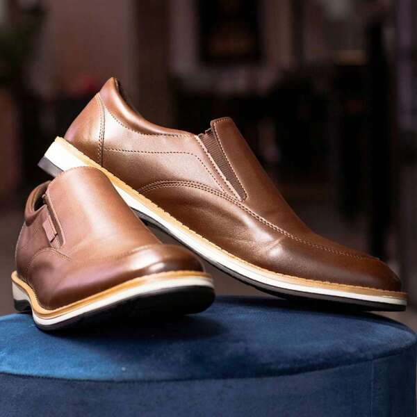 Sapato Masculino Casual Slip On Oxford Moderno