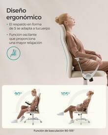 SONGMICS Home Office Chairs - Beige - View 3