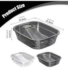Lavabo de tabla de lavar, de lavado, portátil, práctico, ahorrador de espacio, ligero, para lavar ropa, dormitorio, tabla de fregar, lavadero, Gris - Gris - Ver 11