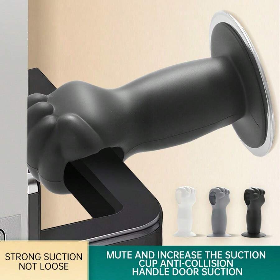 Made Of Silica Gel, It Operates With Low Noise. Equipped With An Adjustable Strap For Anti-Collision And A Strong Suction Cup, This Door Stopper Is Suitable For Use In School Dormitories, Offices, And Homes.