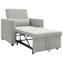 vidaXL Einzel-Schlafsofa Mit Rädern Hellgrau 90 X 165 X 87 Cm Samt - 灰色 - 查看 4