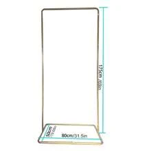 Soporte de arco de boda, ancho 80cm/31.5in, marco rectangular resistente con base para ceremonias, fiestas y decoración nupcial, soporte de arco de boda dorado - Dorado - Ver 6