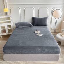 ملاءة مطاطية ذات لون وردي غامق قابلة للغسل في الغسالة