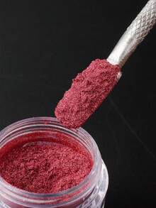 1 pieza Polvo de uñas con efecto espejo metálico de color rojo rosa para Navidad, decoración de arte de uñas con polvo de inmersión estilo Y2K - Rosa Fucsia - Ver 2