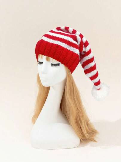 1pc Cute Santa Hat For Christmas Gifts And Winter Wear,Women Knitted Beanie Hat