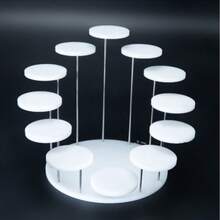 1pc 12 Round, 5 Round, 3 Round, Multi Style Jewelry Figurine Display Stand, Ring Ladder Display Stand, Acrylic Earring Stand, Bracelet Stand, Display Stand, Desktop Storage, Jewelry Storage - Multicolor - View 8