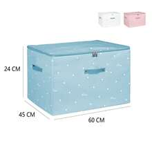 A Quilt Storage Box Washable Fabric Clothing Storage Box Storage Box Clothes Quilt Storage Box Wardrobe Box Large - White - View 10