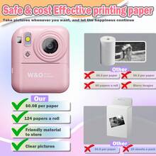 W&O Instant Print Camera Digital Camera With 3 Rolls Print Paper, 1080P HD Ditigal Camera 2.4 Inch Screen, Selfie Video Camera, USB Cable/Color Pen/Bag/ Included, Electronics,Small For Boys Girls Teens Students Seniors,Christmas, Halloween, Thanksgiving Gifts,Travel Essentials,School Essentials,School Supplies,Wedding Essentials - 藍色 - 查看 4