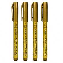 1/3/4/12/24支装水彩金属马克笔，金色、银色、玫瑰金三色可选，防水墨水笔，适用于DIY、工艺品、树脂模具、艺术绘画等，适合复活节装饰、专业艺术用途，可在玻璃、木材、金属等材质上使用，可用于艺术创作、圣诞装饰、圣诞礼物、圣诞工艺品等。