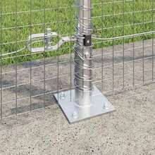 vidaXL Zaun Mit Pfosten Silber 1,4 X 25 M Stahl - Silber - Übersicht 4