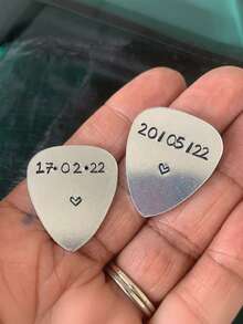 Custom Personalized Guitar Picks, Personalized Guitar Picks, Stainless Steel Guitar Picks, Personalized Bass Guitar Accessories, Alentine's Gift Christmas Gift, Personalized Gifts, Birthday, For Friend, Boyfriend, Girlfriend, Family - Multicolor - View 1