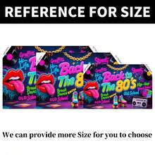 1pc Back To The 80's Backdrop 80s Party Decorations 80s Backdrop Hip Hop Graffiti Wall Birthday Party Supplies 1980 Photo Booth Props Banner - Multicolor - View 5