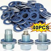 40pcs Oil Drain Plug Gasket, Drain Plug Washer, Oil Pan Drain Bolt Gasket, Fit For OEM#90430-12031