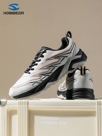 HOBIBEAR 男士休闲运动鞋，系带软底舒适鞋，多功能轻便低帮日常鞋履