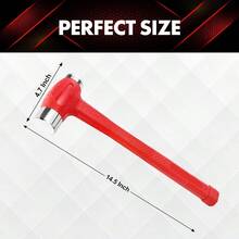 YIYITOOLS 24 Oz Dead Blow Hammer Dual Head Ball Peen Blow Striking Flat Pein NonSlip Handle1.5 LB Orange YY7001