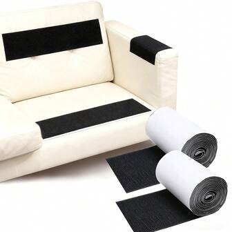 ชุดเทปหนามเตยสีดำ 2 ม้วน, ตัวยึดพรมอเนกประสงค์สำหรับงานหนัก, ม้วนหนามเตยสองด้าน, ตัวยึดเบาะโซฟา, สายสะพายแบบมีกาวจำนวนมากสำหรับติดตั้งบนผนัง, สามารถตัดเป็นรูปทรงใดก็ได้เพื่อใช้