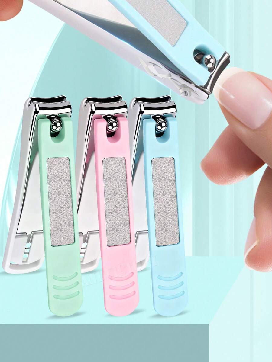 ANDVICTORY 1件套防溅水指甲钳/指甲剪/指甲锉/指甲钳配件，专业美甲工具，男女通用 - 彩色 - 查看 1