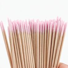 1200支装精密尖头清洁棉签，4英寸带木棒的微针清洁棉签，可用于清洁指甲油、修正化妆错误、眉毛、纹身、美容等。 - 彩色 - 查看 8