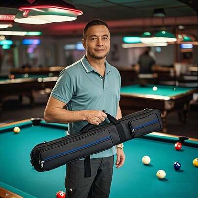 Oxford Tuch Billard Club Tasche leicht und langanhaltend 1/2 geteilter Club 4 Vorderbeine 3 Hintere Snooker Club Aufbewahrungstasche