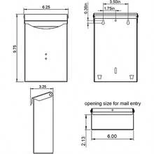 MailboxesARCHITECTURAL MAILBOXES City Classic™ Buzón Vertical montado en la Pared para Exterior Acero galvanizado Resistente al óxido Caja de Correo pequeña BronceMailboxes - Bronceveneciano - Ver 4