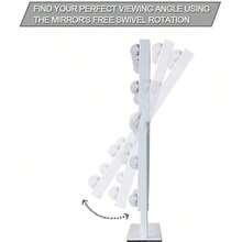 带智能触控功能的LED化妆镜，三色灯光，USB供电，金属支架，适用于梳妆台、卧室和派对装饰 - 彩色 - 查看 9