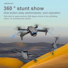 Drone  Cuadricóptero con Cámara HD 720P Control de Altura Fija Vuelo a 360° Control Remoto Plegable para Fotografía y Vídeo - Negro - Ver 3