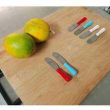 Mini Stainless Steel Butter Knife, Spreads Bread, Toast, Cheese, Jam, Peanut Butter, Small Spatula Scraper, Can Stand