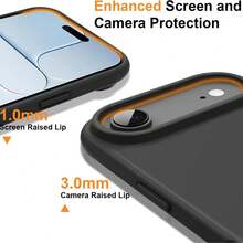 حافظة هاتف كبيرة الفتحة بطبقة سوداء مطفأة، متوافقة مع هواتف آيفون 17/17 برو/17 برو ماكس/17 إير/16/15/14/13/12/11/XR/XS ماكس/7/8/5/7 بلس/8 بلس/6 بلس. لها ملمس ناعم ومريح، مضادة للانزلاق والعرق والبصمات، ومقاومة للتآكل والخدش. - black-etched texture - مشاهدة 6