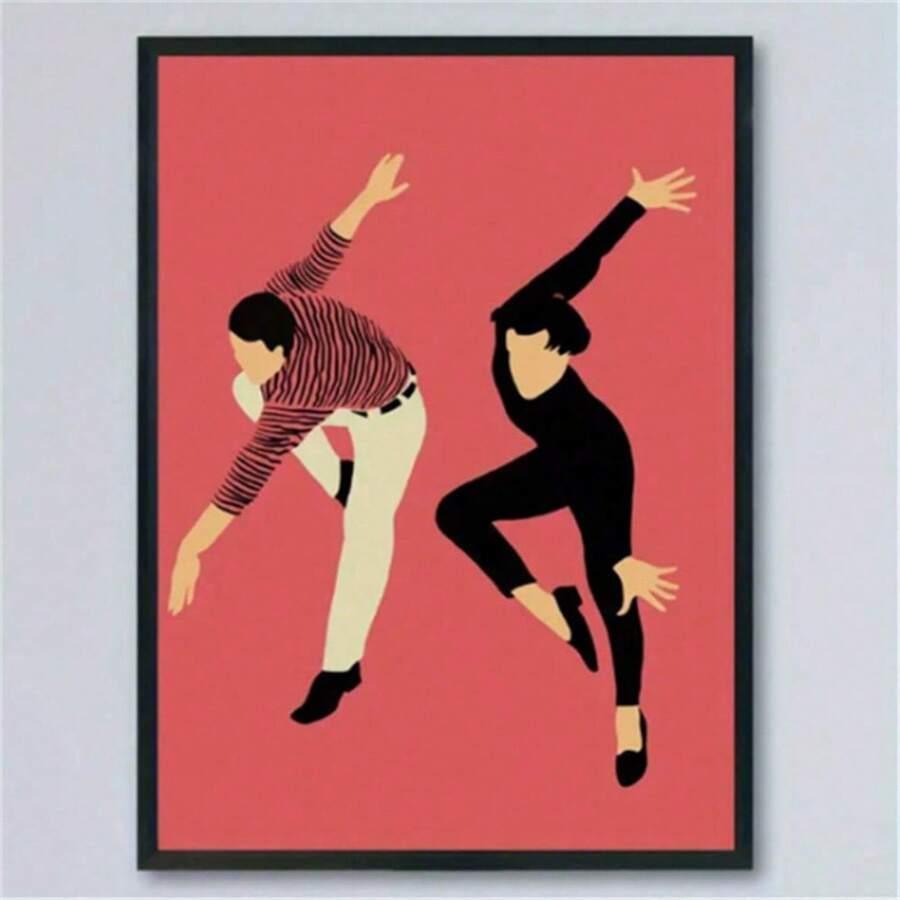 1pc Chic Movie Dance Canvas Poster - Wall Art - For Living Room, Bedroom & Home Office Decor - Suitable For Art Lovers & Movie Enthusiasts - Perfect Gift For Housewarming & Birthday Unframed - Multicolor - View 1