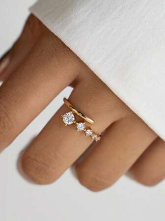 1ชิ้น แหวนหรู S925 เงินแท้ ดีไซน์ไม่ซ้ำใคร ชุบทอง ประดับเพชรคิวบิกเซอร์โคเนีย แหวนค็อกเทลแบบละเอียดอ่อน เหมาะสำหรับใส่ในชีวิตประจำวัน, ท่องเที่ยว, ปาร์ตี้, ของขวัญสำหรับคนรัก, เพื่อน, วันเกิด, เครื่องประดับชั้นดีสำหรับผู้หญิง