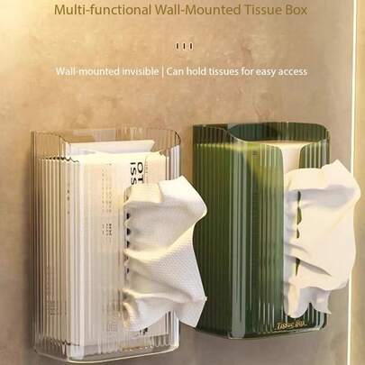 Wallmount Wet Wipes Storage Box, Nordic Style Bathroom Tissue Box, Luxury Facial Tissue Holder