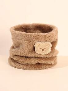 1pc Children Fleece Neck Warmer Scarf, Unisex Autumn/Winter Warm Neck Gaiter For Kids