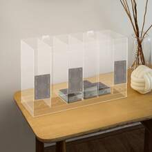 Clear Acrylic 6-Slot Booster Pack Display Dispenser With Hinged Cover Tabletop Card Stand - trắng - Xem 5