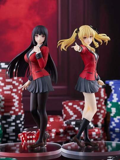 1 st Yumeko Jabami Mengzimei Flicka Anime, Handgjorda Anime Omgivande Karaktärer Statyer Anime Handgjorda Kollektivkaraktärsdekorationer, Heminredning, Skrivbordsdekorationer, Julklappar, Små Gåvor (Microflaw)