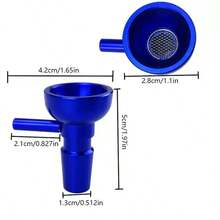 1个铝合金水烟碗头，水烟配件圆形金属水烟碗，玻璃水烟过滤头，吸烟配件
