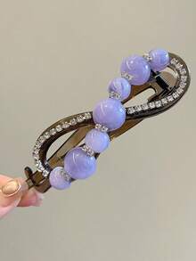 Presilha de cabelo feminina de luxo em acrílico com design de gota d'água (1 unidade) - Acessório elegante e versátil para cabelo feminino, com presilhas de garra, grampos de cabelo e presilhas de cabeça. - Multicolorido - Ver 14