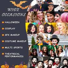 2 Packs Waterproof Face Body Paint Sticks Dark Colors Blackout Makeup For Sports Halloween Festival Cosplay Costume Party - WP05 Thuốc Phù Thủy - Xem 6