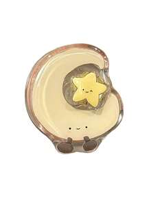 1 Peça Suporte Giratório Fofo de Lua e Estrela, Suporte de Estrela e Lua Cartoon, Adequado para Telefones Celulares e Suportes de Telefone Preguiçosos. Presentes de Aniversário, Natal e Ano Novo