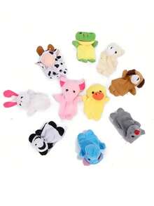 Mini Finger-Puppenset mit Tieren, kleine Cartoon-Tier-Fingerspielzeuge, Party-Geschenke für Veranstaltungen, Spielzeit, Schulen, Ostergeschenke, 1 Stück/5 Stück/10 Stück (Tierart zufällig), Schulbedarf Ratten-Handpuppe, Tier-Party, Bauchredner-Puppe