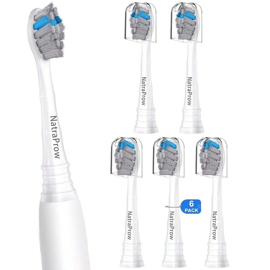 Toothbrush Heads For Sonicare Replacement Heads,Brush Heads Compatible With Philips Sonicare Electric Toothbrush,Bamboo Charcoal Bristle,6 Count{Inchcolor_nameinch:Inch6pcsinch} - 6件 - 查看 1