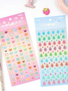 1张带环氧树脂涂层的贴纸，月光童话跨境剪贴簿贴纸，儿童贴纸，DIY剪贴簿用品 - 彩色 - 查看 2