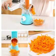 All In One, Multifunctional 3-In-1 Cheese Grater, Vegetable Slicer And Fruit Slicer - Manual Food Grater For Potatoes And Vegetables, Tabletop Drum Grater - Kitchen Gadgets For Easy Preparation - Nhiều màu - Xem 5