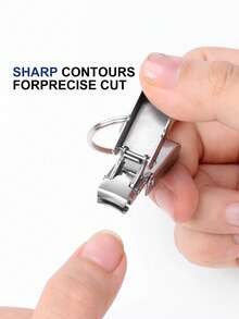 YUANDU 不锈钢折叠迷你指甲钳，单把便携式指甲钳，指甲修剪工具